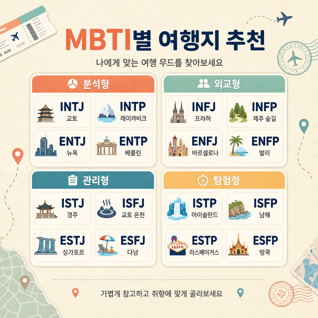 유형별 여행카드 미리보기