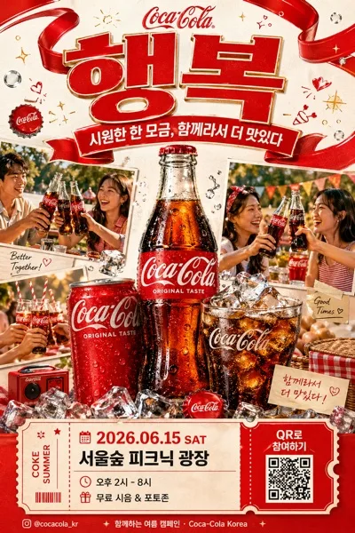 Coca-Cola 아이코닉 광고 AI 프롬프트 미리보기