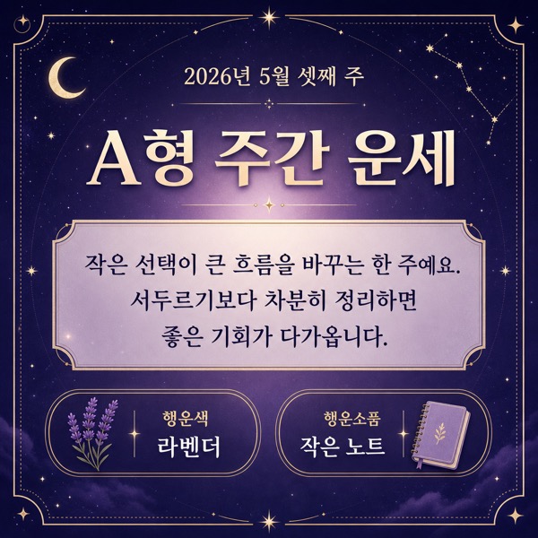 주간 운세 카드 미리보기