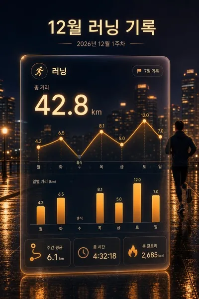 야간 운동그래프 AI 프롬프트 미리보기