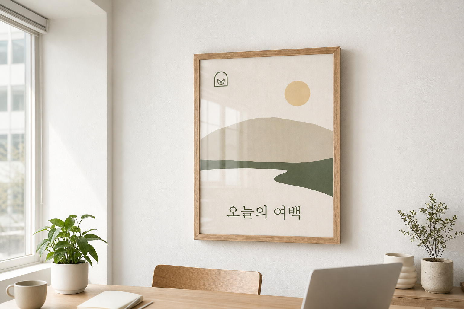 카페 액자 시안 미리보기