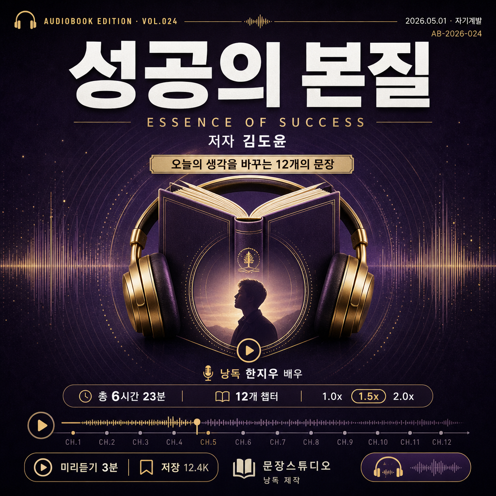 오디오북 표지 디자인 미리보기