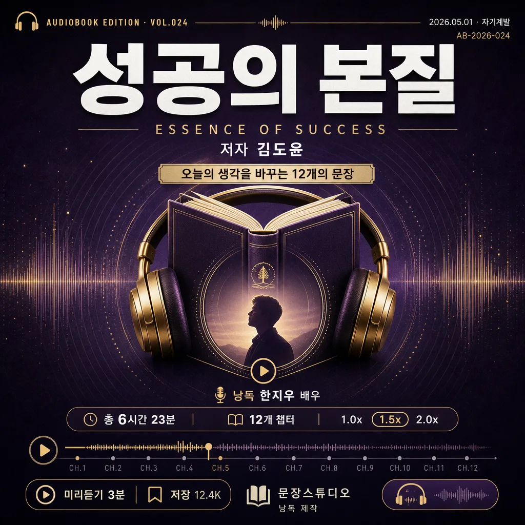 오디오북 표지 디자인 Prompt preview