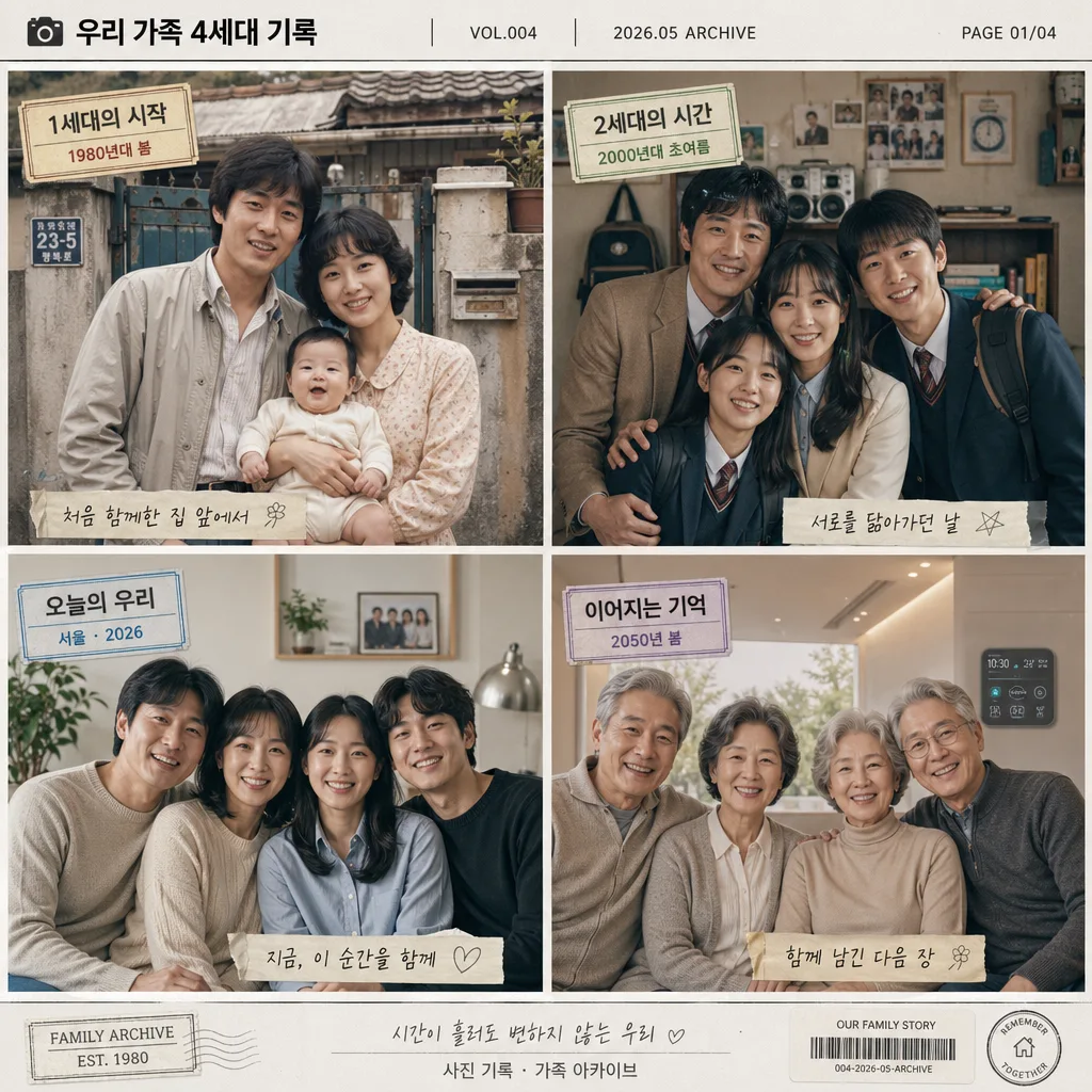 AI 가족 4세대 컷 プロンプトのプレビュー