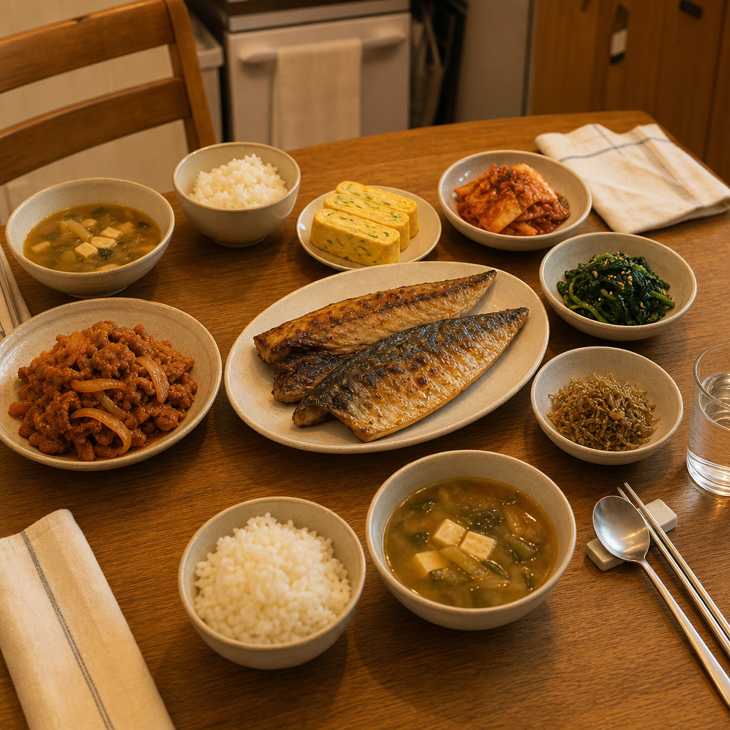저녁 집밥 식탁 미리보기