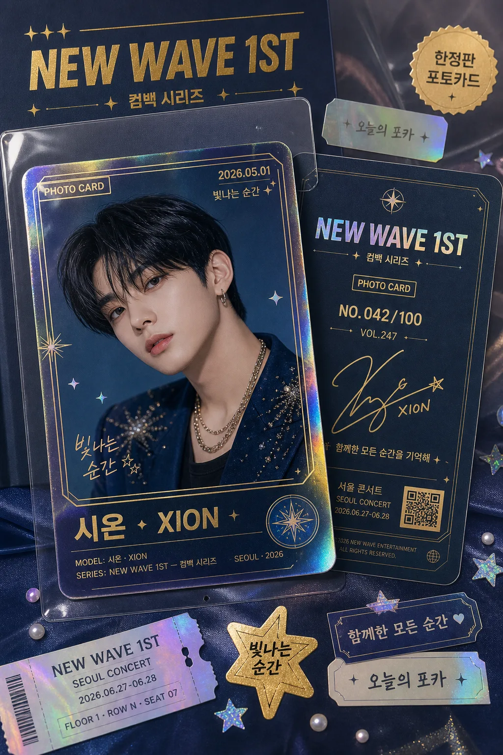 K-pop 포토카드 (포카) 디자인 Prompt preview