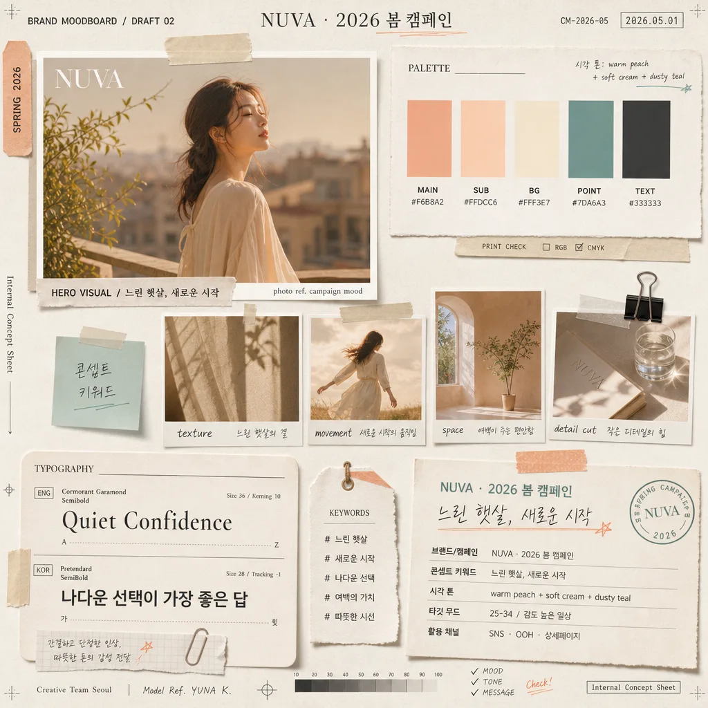 브랜드 무드보드·컨셉 시트 Prompt preview