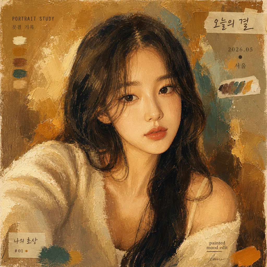 페인팅 질감 사진 변환 プロンプトのプレビュー