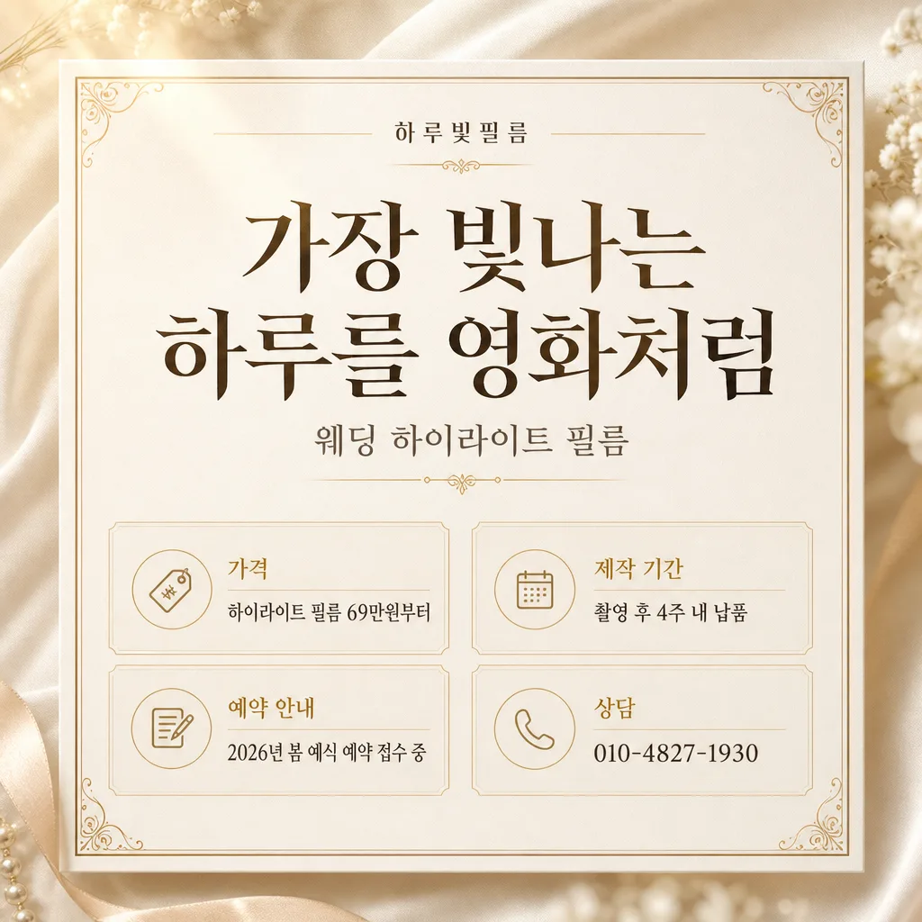 웨딩필름광고 プロンプトのプレビュー