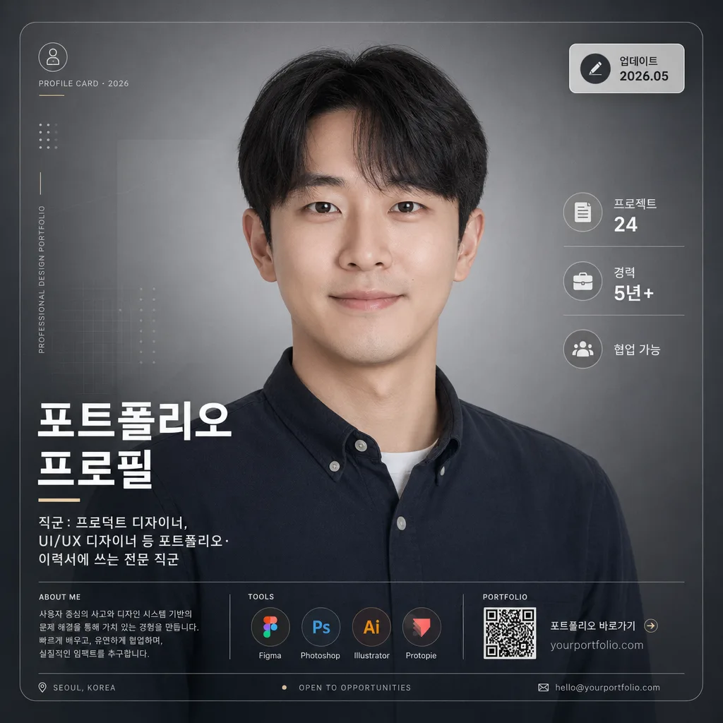 이력서·포트폴리오 프로필 변환 Prompt preview