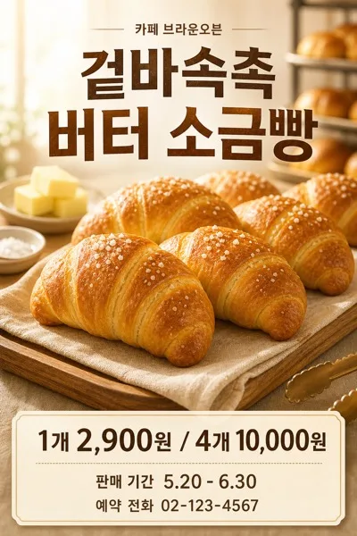 소금빵홍보 AI 프롬프트 미리보기
