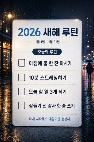 새해 루틴표 AI 프롬프트 미리보기