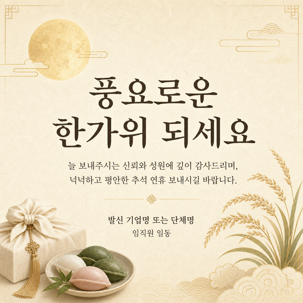 추석 거래처 카드 미리보기