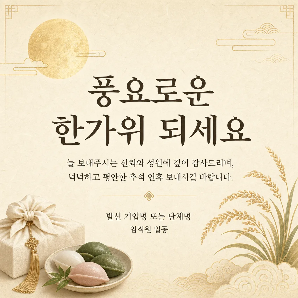 추석 거래처 카드 미리보기