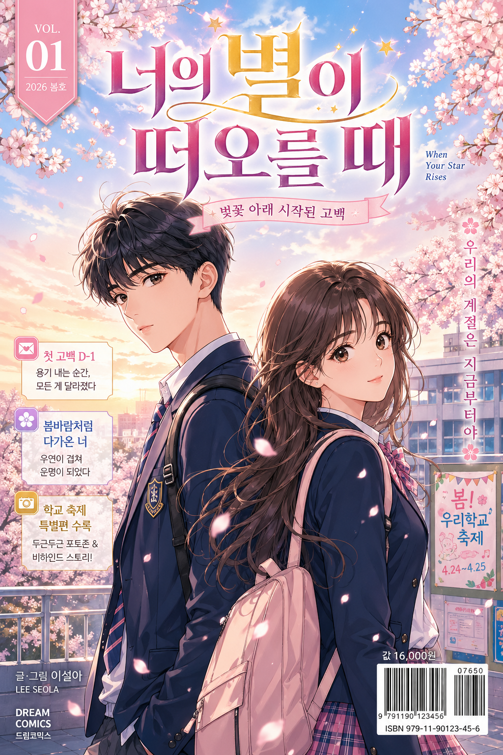 한글 만화책 표지 생성 미리보기