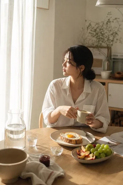 아침 식탁 화보 AI 프롬프트 미리보기