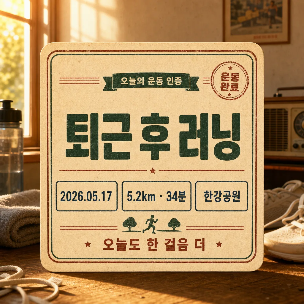 복고 운동인증 プロンプトのプレビュー