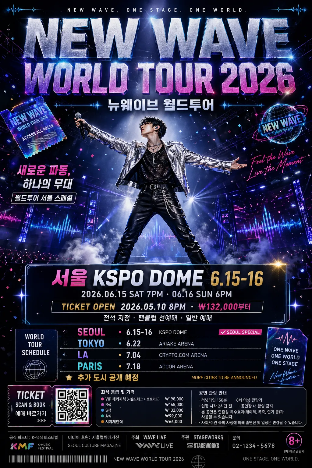 K-pop 콘서트·월드투어 포스터 プロンプトのプレビュー
