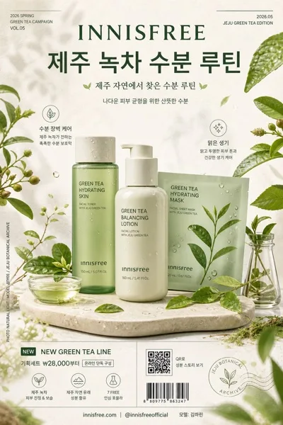 이니스프리 자연 광고 AI 프롬프트 미리보기
