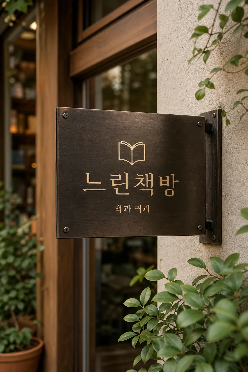 서점 금속 간판 プロンプトのプレビュー