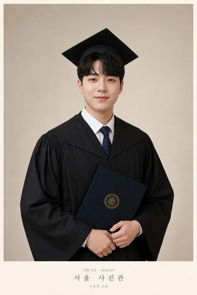 한국 사진관 스튜디오 톤 변환 AI 프롬프트 미리보기