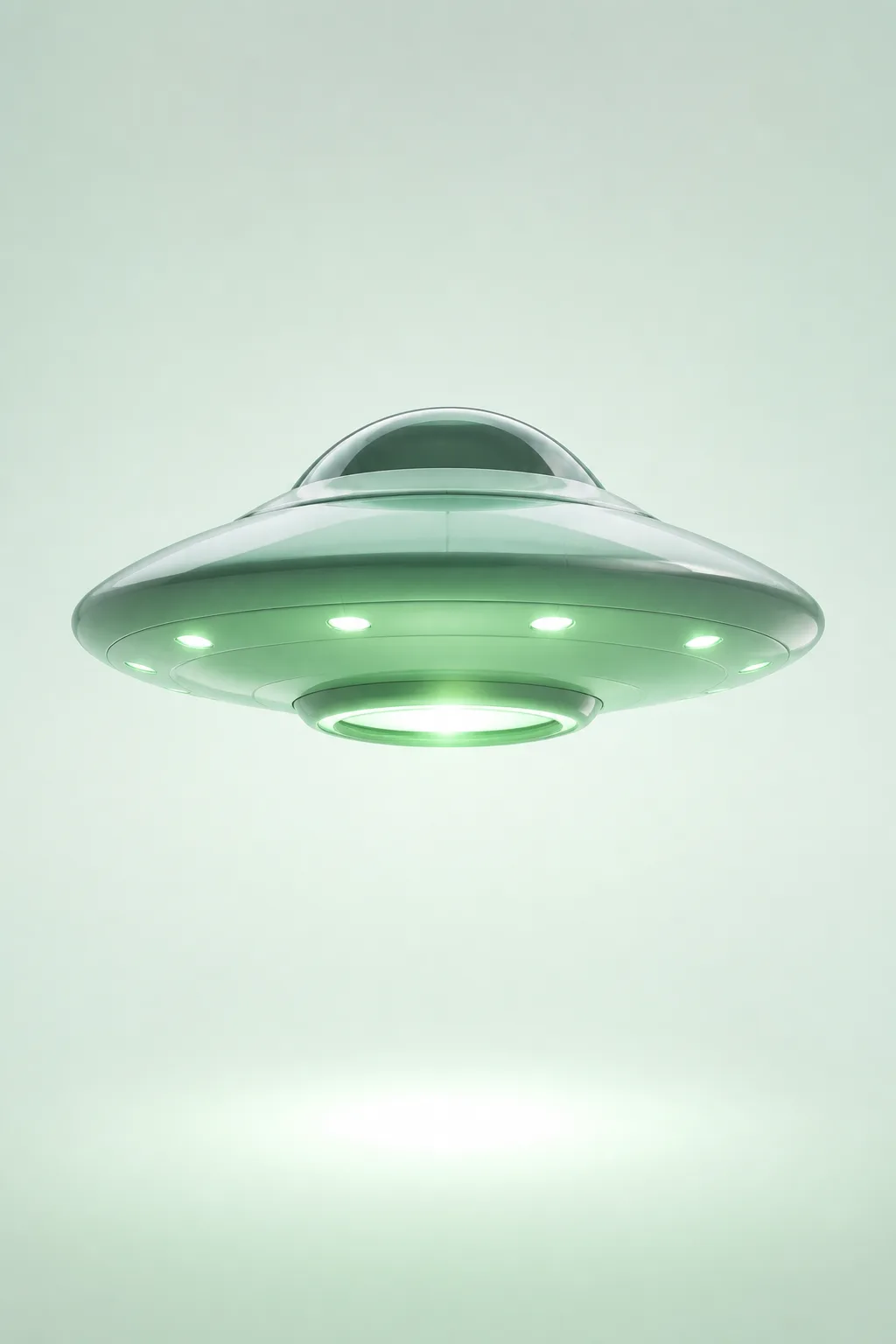 초록빛 미니멀 UFO 광고 포스터 미리보기