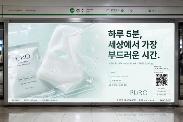 지하철·버스정류장 옥외 광고 AI 프롬프트 미리보기