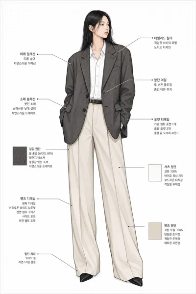 패션 도식화 크로키 변환 AI 프롬프트 미리보기