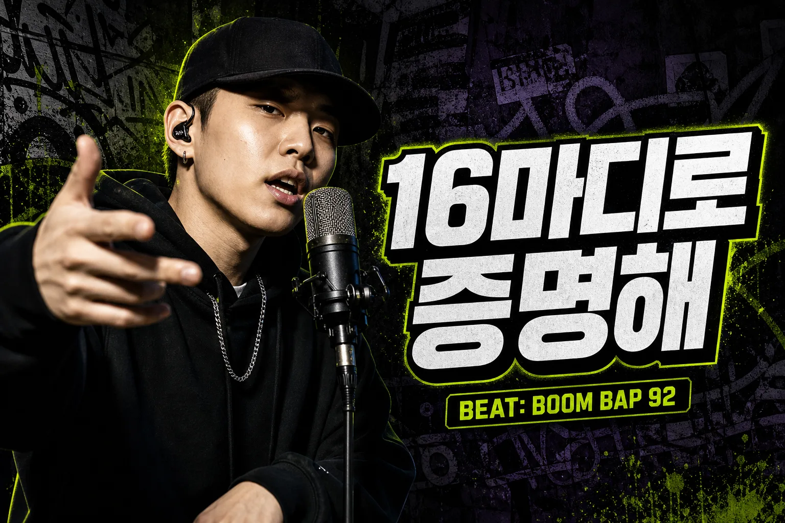 랩챌린지썸네일 プロンプトのプレビュー