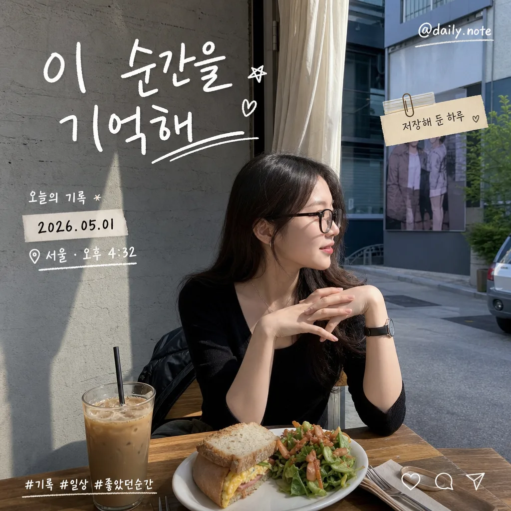사진 위 손글씨 오버레이 Prompt preview
