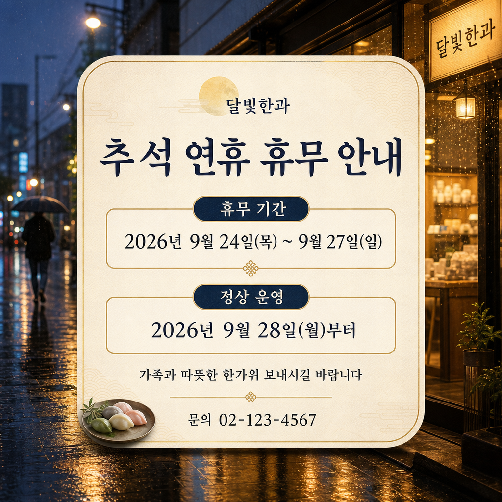 추석휴무공지 미리보기