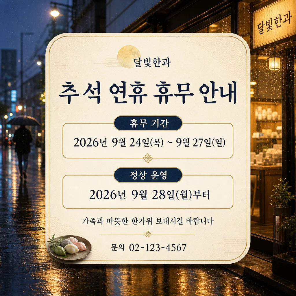 추석휴무공지 미리보기