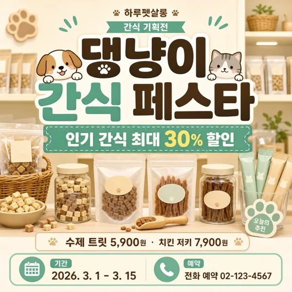 펫간식 기획전 AI 프롬프트 미리보기