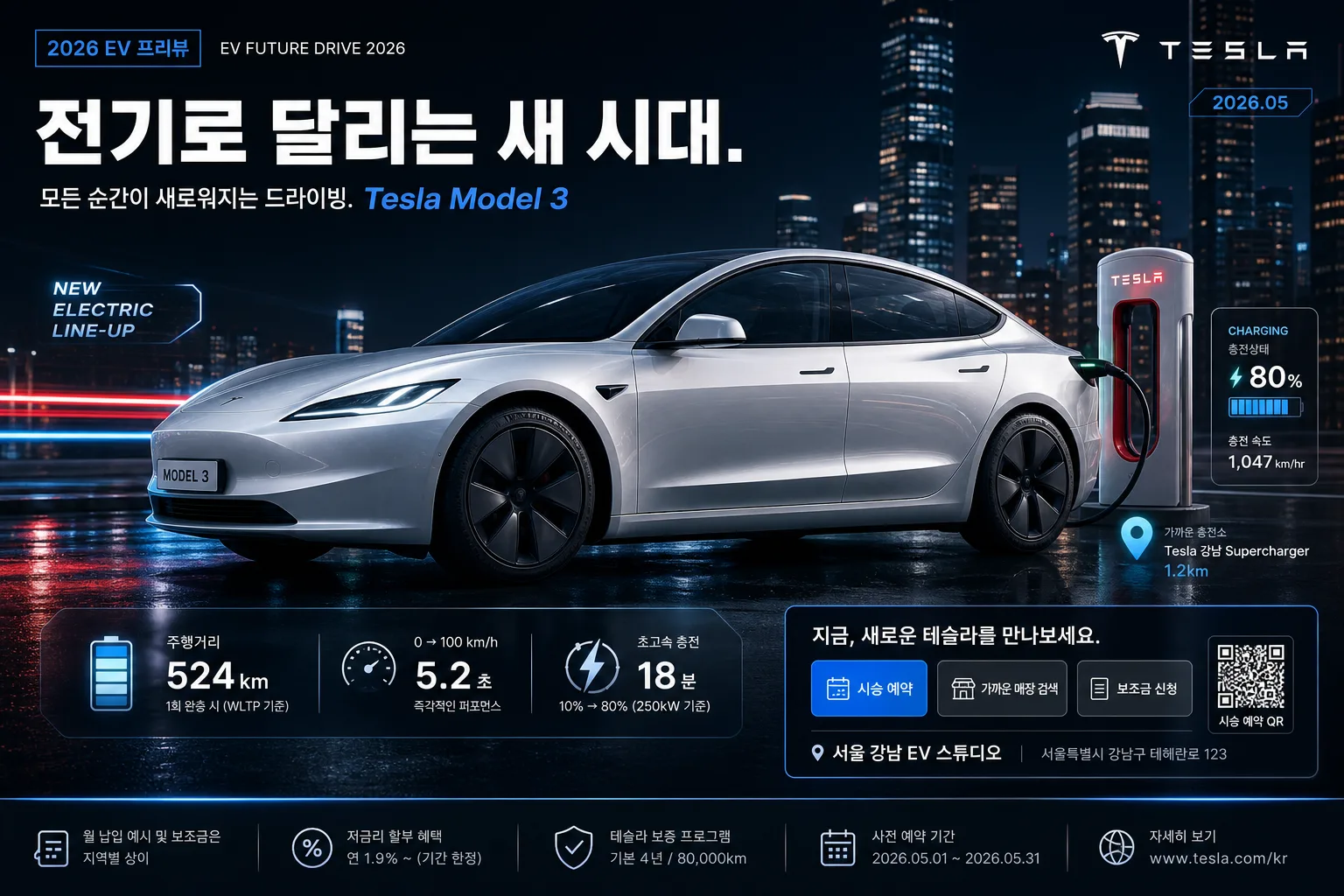 전기차 미래형 광고 プロンプトのプレビュー