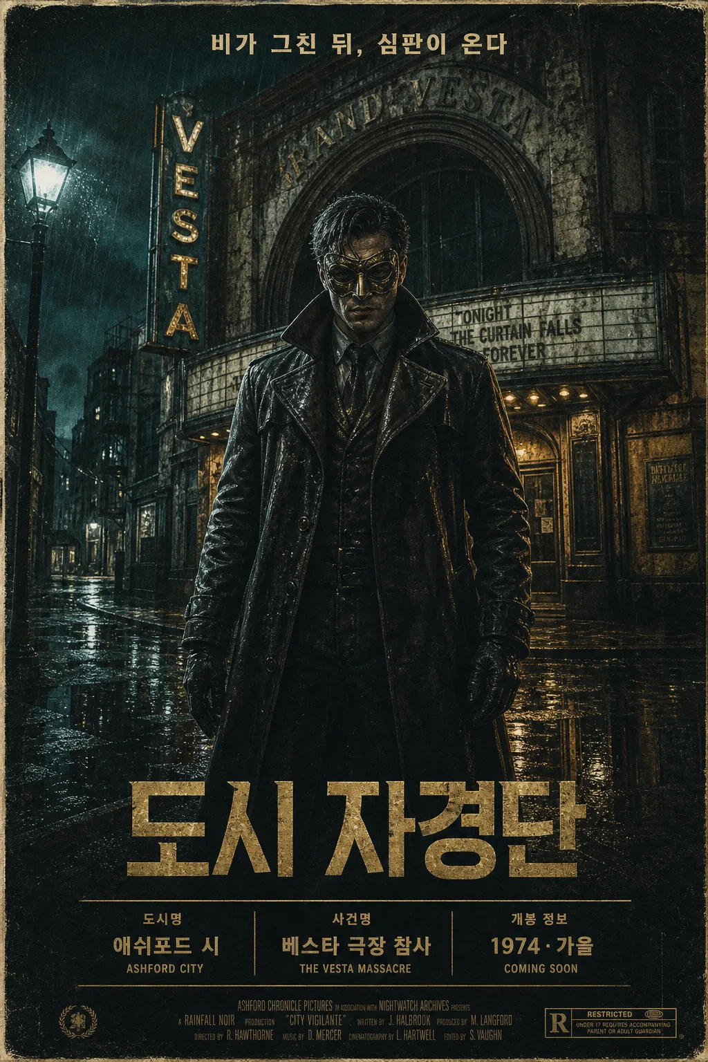 청동 가면 사립도시 자경단 포스터 미리보기