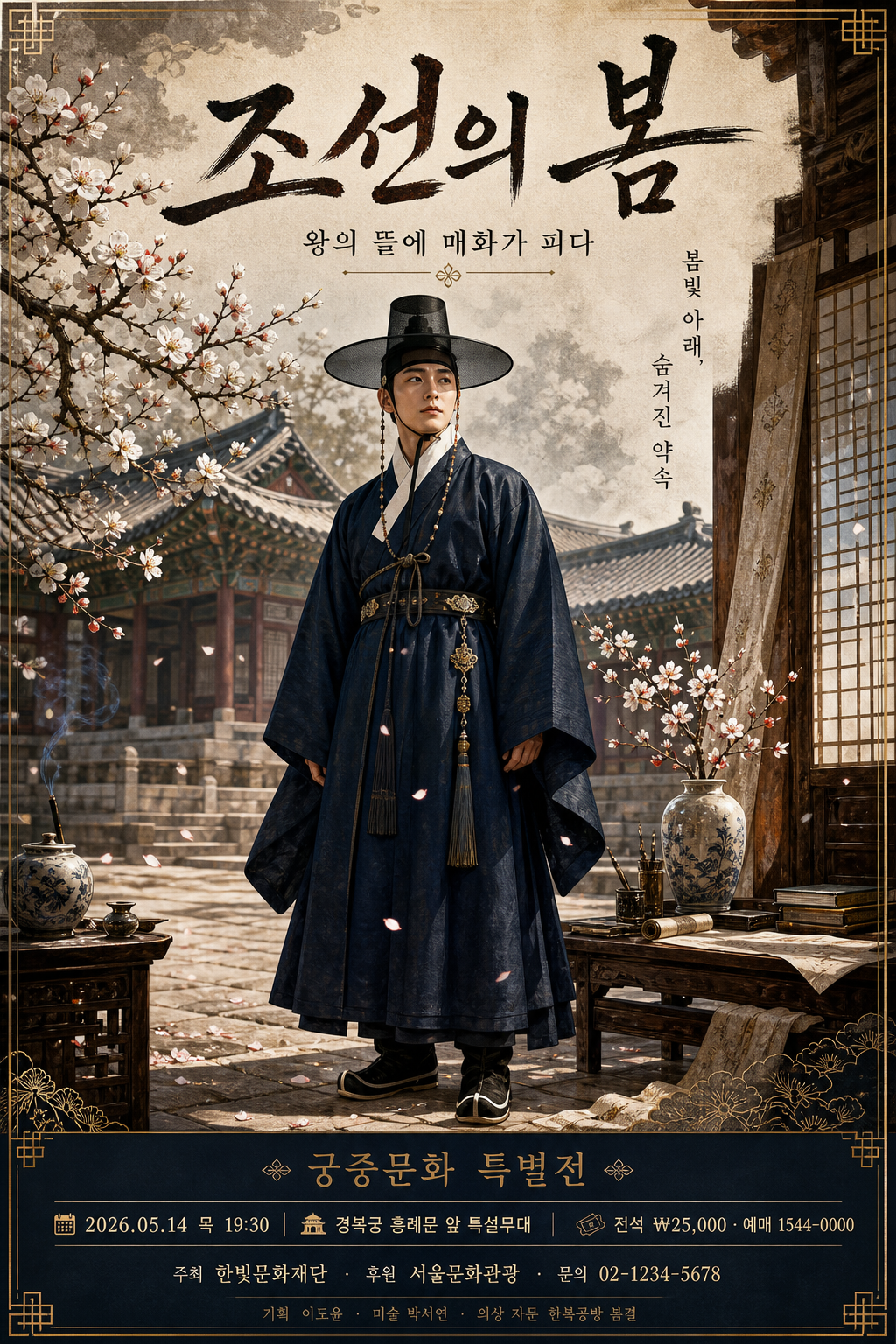 한국 시대극·사극 컨셉아트 (조선·고려 한복 인물) 미리보기