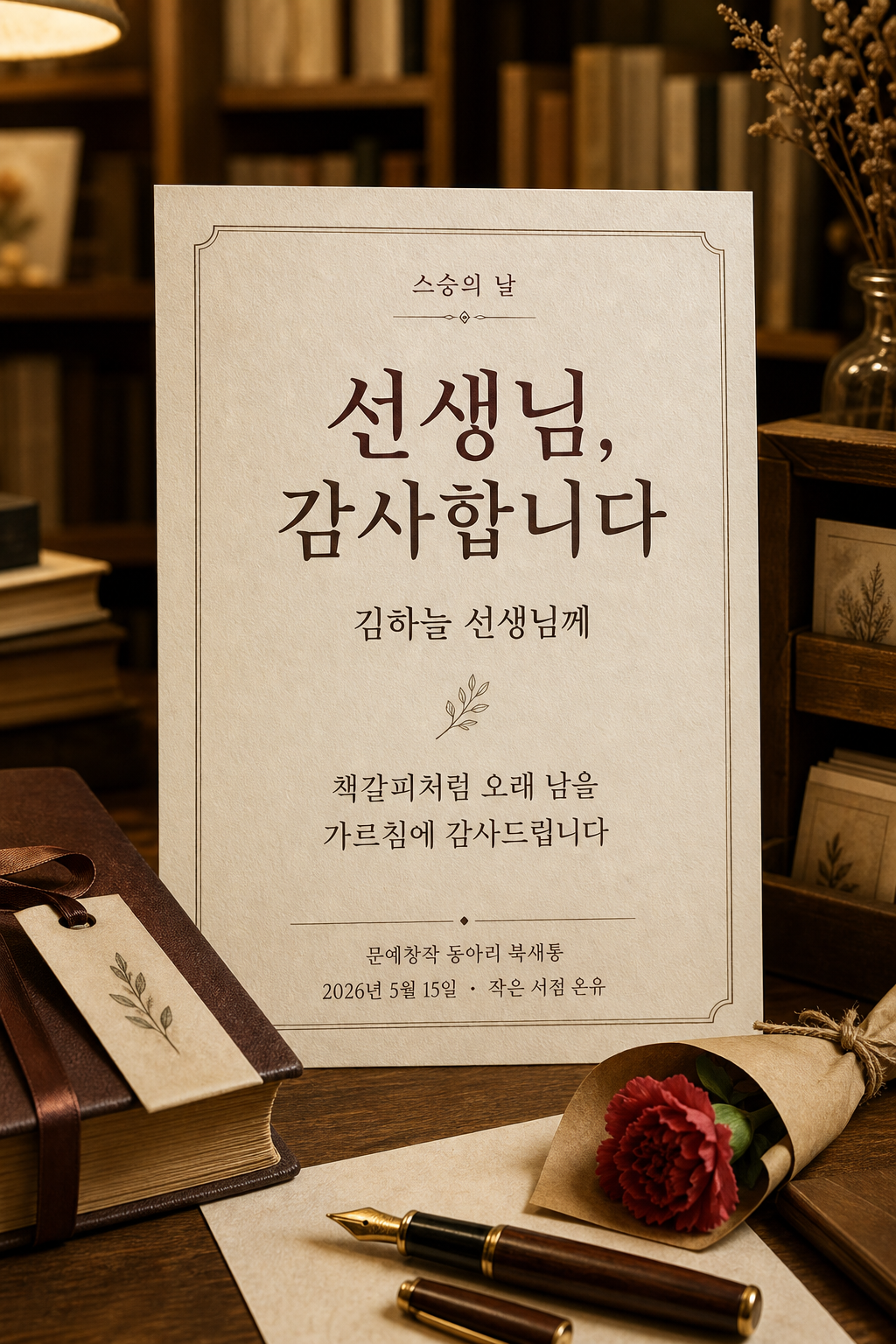 서점 감사 카드 미리보기