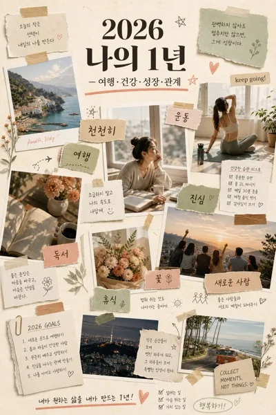 무드보드·비전보드 콜라주 (꿈·목표 시각화) AI 프롬프트 미리보기