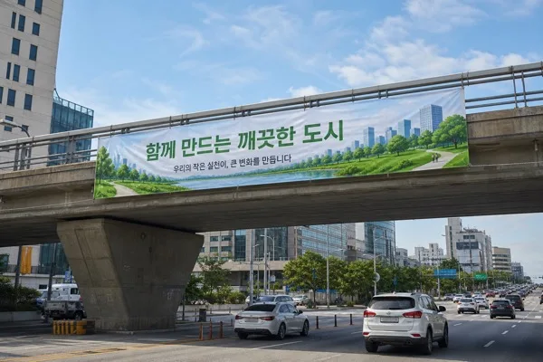 고가도로 현수막 AI 프롬프트 미리보기