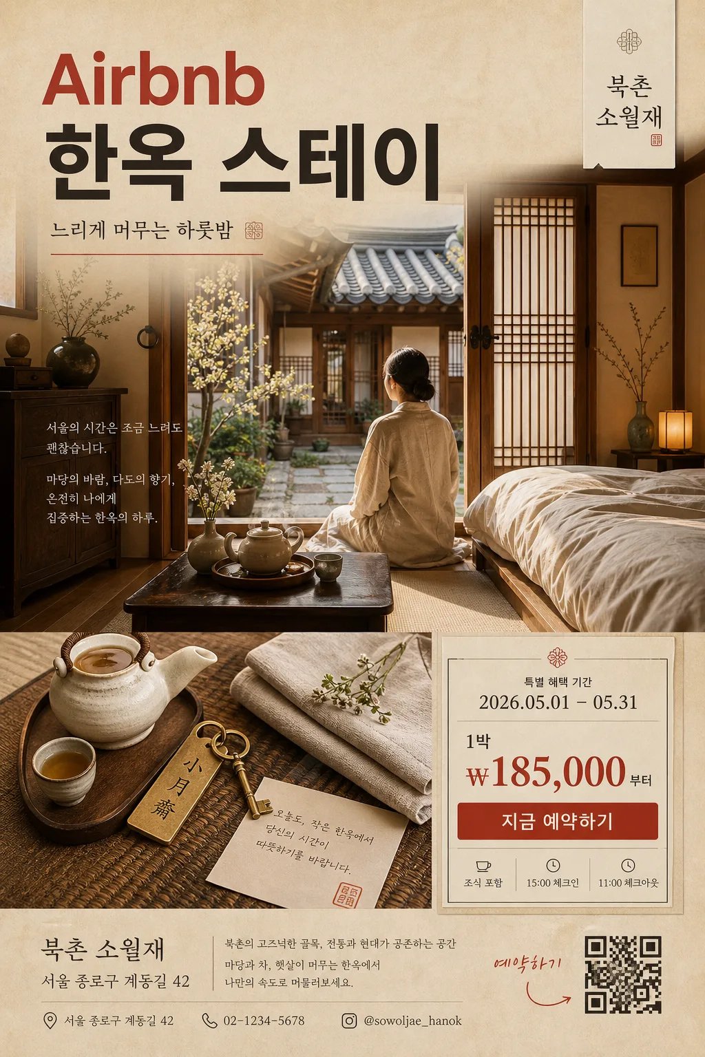 Airbnb 한옥 스테이 광고 Prompt preview