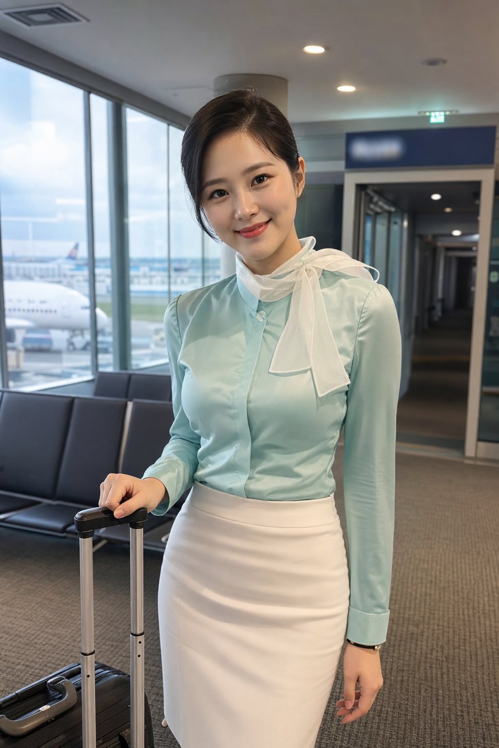 공항 탑승구 인물 사진 미리보기