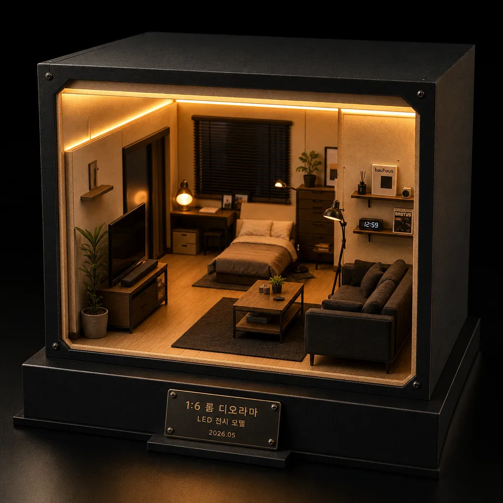 LED 미니어처 디오라마 사진 변환 プロンプトのプレビュー