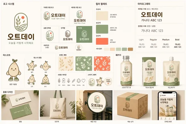 한 장으로 완성하는 프리미엄 브랜드 로고 아이덴티티 보드 AI 프롬프트 미리보기