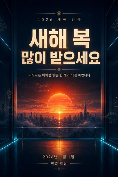 해돋이 새해카드 AI 프롬프트 미리보기